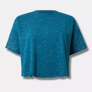 NWT Torrid French Terry drop shoulder oversized crop tee